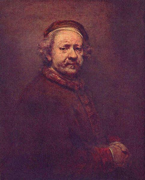 REMBRANDT Harmenszoon van Rijn Dated 1669, the year he died, though he looks much older in other portraits. National Gallery Germany oil painting art